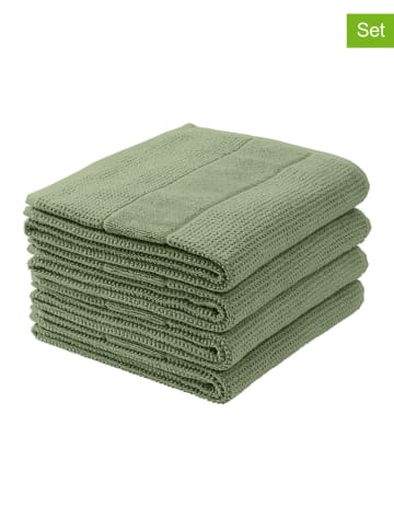 Schiesser 4-delige set: handdoeken "Turin" groen