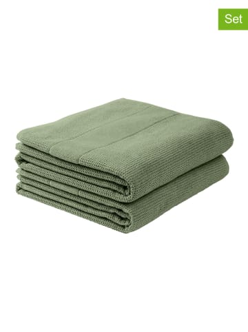 Schiesser Ręczniki (2 szt.) "Turin" w kolorze zielonym