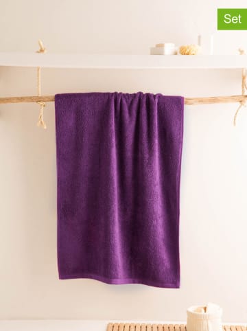 ethere Ręczniki (2 szt.) "Elegance" w kolorze fioletowym dla gości