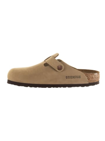 Birkenstock Leren clogs "Boston" lichtbruin