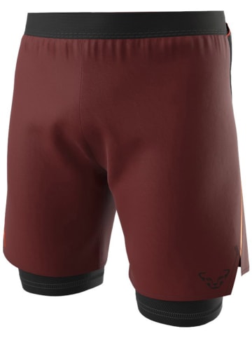 DYNAFIT 2in1-Funktionsshorts "ALPINE PRO" in Bordeaux/ Schwarz