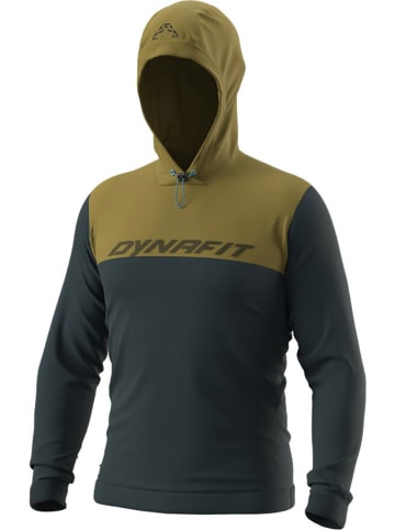 DYNAFIT Funktionshoodie in Anthrazit/ Khaki