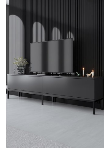 Evila TV-Regal "Lord" in Anthrazit/ Schwarz - (B)180 x (H)47 x (T)30 cm