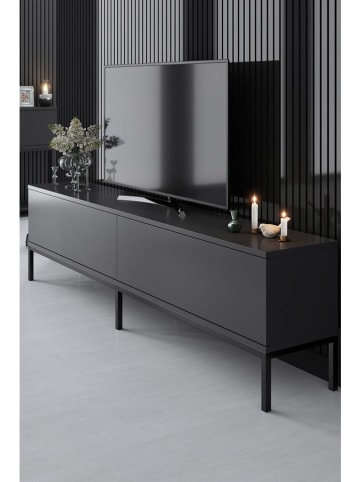 Evila TV-meubel "Lord" antraciet/zwart - (B)180 x (H)47 x (D)30 cm