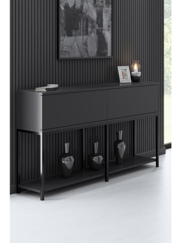 Evila Sideboard "Lord" antraciet/zwart - (B)150 x (H)80 x (D)30 cm