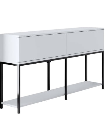 Evila Konsole "Lord" in Weiß/ Schwarz - (B)150 x (H)80 x (T)30 cm