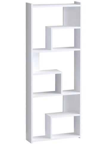 Evila Regał "Prins" w kolorze białym na książki - 60 x 150 x 18 cm