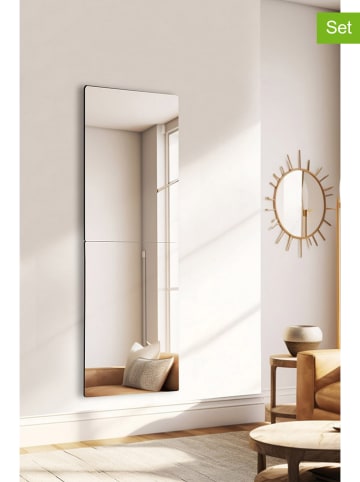 Evila 2er-Set: Spiegelleiste in Silber - (B)40 x (H)120 cm