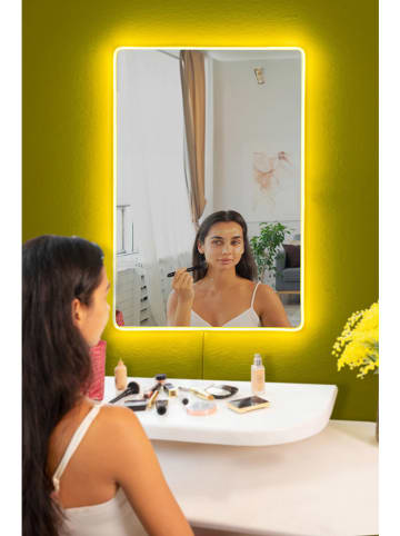 Evila Ledwandspiegel geel - (B)60 x (H)40 cm