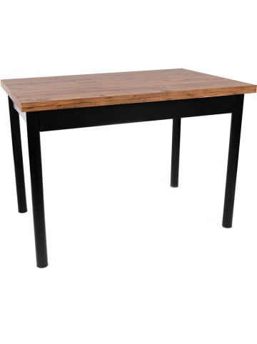 Evila Rozkładany stół w kolorze brązowym do jadalni - 110 x 75 x 70 cm