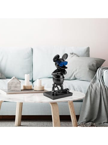 Evila Decoratief figuur "Souris" zwart/blauw - (B)18 x (H)32 x (D)12 cm