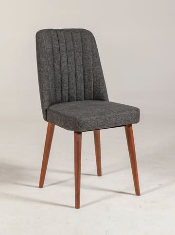 Evila Krzesło w kolorze antracytowym do jadalni - 47 x 89 x 46 cm
