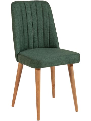 Evila Krzesło w kolorze zielonym do jadalni - 47 x 89 x 46 cm