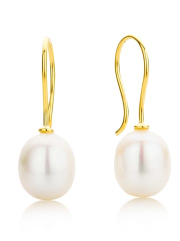 Diamant Exquis Gouden oorhangers met parels