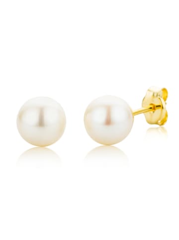 Diamant Exquis Gouden oorstekers met parels