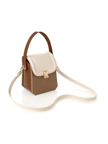 Vince Camuto Umhängetasche "Lagoon" in Braun/ Creme - (B)13,5 x (H)17 x (T)7 cm