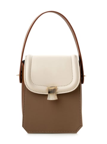 Vince Camuto Umhängetasche "Lagoon" in Braun/ Creme - (B)13,5 x (H)17 x (T)7 cm
