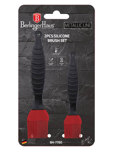 Berlinger Haus 2er-Set: Backpinsel in Anthrazit/ Rot