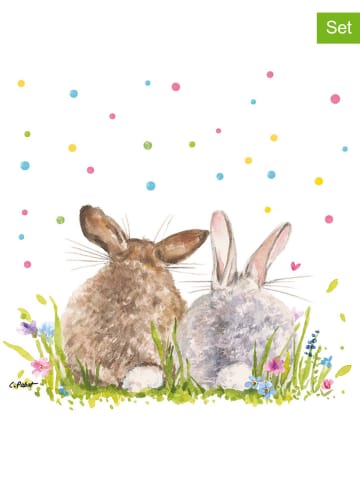 ppd 2-delige set: servetten "Easter Party" meerkleurig - 2x 20 stuks