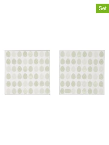 ppd 2-delige set: servetten "Pure Easter Eggs" blauw/wit - 2x 20 stuks