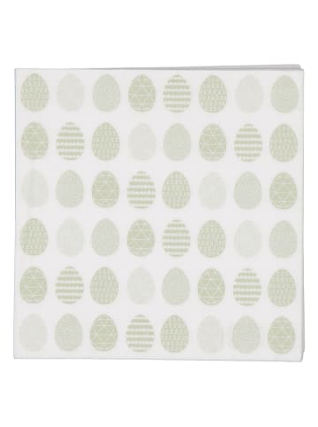 ppd 2-delige set: servetten "Pure Easter Eggs" blauw/wit - 2x 20 stuks