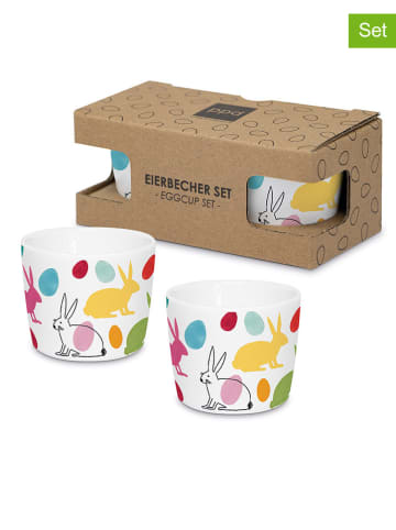 ppd 2er-Set: Eierbecher "Rabbits & Eggs" in Bunt - Ø 5,2 cm