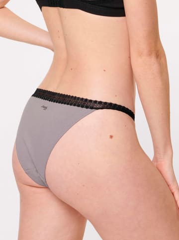Sloggi 2er-Set: Slips in Grau/ Schwarz