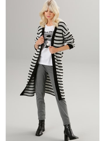 Aniston Vest zwart/wit