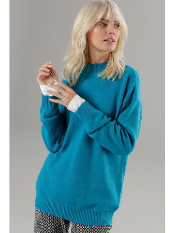 Aniston Pullover in Blau