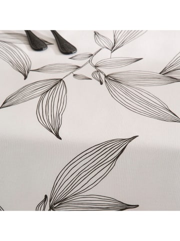 Mint Rugs Obrus "Floral and Tropical Hojali" w kolorze biało-czarnym