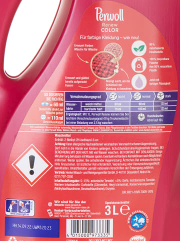 Perwoll Flüssigwaschmittel "Renew Color", 3 l