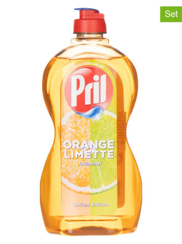 Pril 4er-Set: Handspülmittel "Orange Limette", je 450 ml