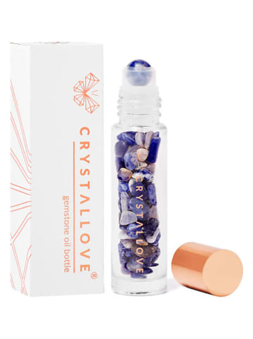 Crystallove Buteleczka z lapis lazuli w kolorze niebiesko-fioletowym na olejek