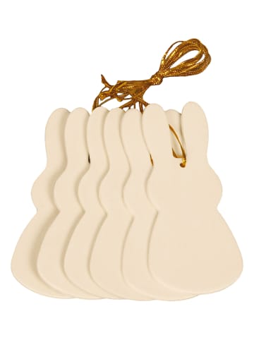 SUNNYSUE Drewniane zawieszki (6 szt.) w kolorze jasnobrązowym