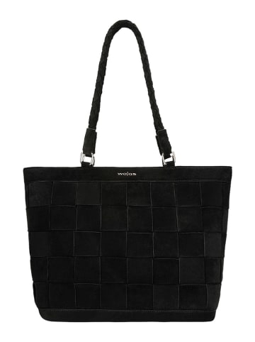Wojas Leren shopper zwart - (B)42 x (H)32 x (D)15 cm