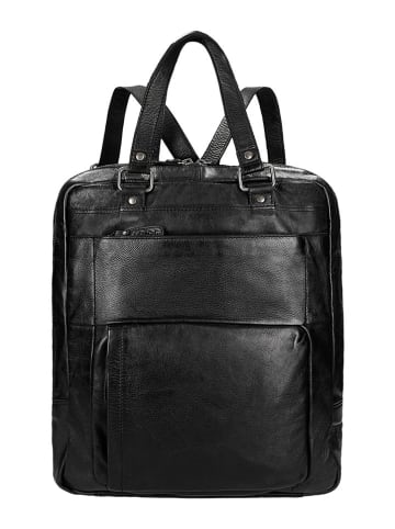 Wojas Leder-Rucksack in Schwarz - (B)36 x (H)37 x (T)12 cm