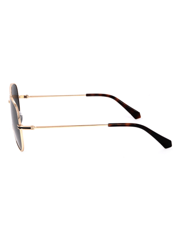 Polaroid Męskie okulary przeciwsłoneczne w kolorze złoto-czarnym