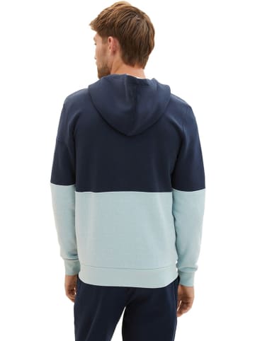 Tom Tailor Sweatjacke in Dunkelblau/ Hellblau