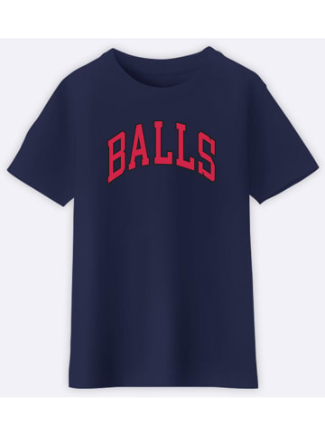 WOOOP Koszulka "Balls" w kolorze granatowym
