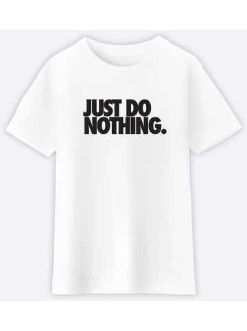 WOOOP Koszulka "Just do nothing" w kolorze białym