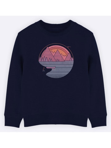 WOOOP Sweatshirt "The mountains are calling" in Dunkelblau