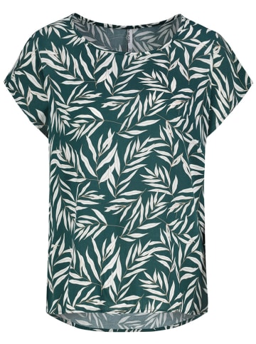 Sublevel Bluse in Petrol/ Weiß