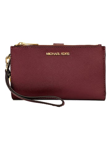 Michael Kors Leder-Geldbörse in Bordeaux - (B)19 x (H)14 x (T)2 cm