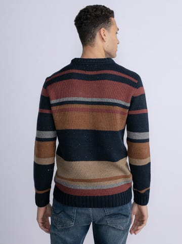 Petrol Industries Sweter w kolorze jasnobrązowo-czarnym