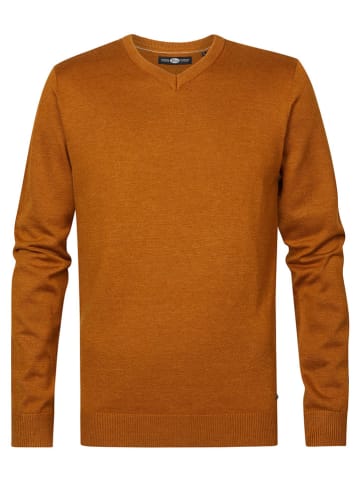 Petrol Industries Sweter w kolorze jasnobrązowym