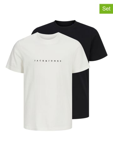 JACK & JONES Junior Koszulki (2 szt.) "Copenhagen" w kolorze czarno-białym