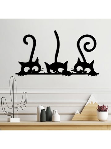 ABERTO DESIGN Wanddecoratie "Cat" - (B)60 x (H)33 cm