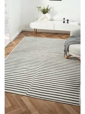 ABERTO DESIGN Laagpolig tapijt "Terapia" wit/zwart