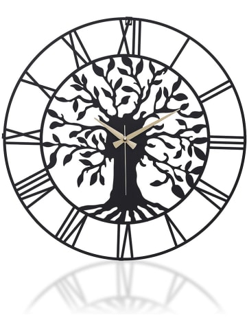 ABERTO DESIGN Zegar ścienny "Vita" w kolorze czarnym - Ø 41 cm