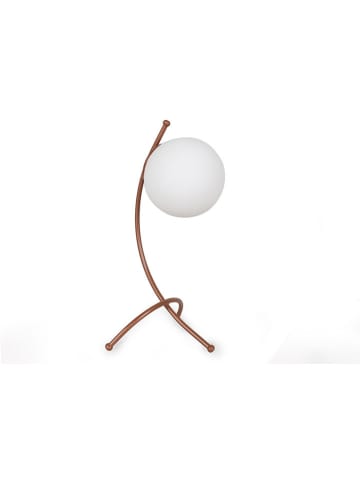 ABERTO DESIGN Lampa stołowa w kolorze biało-jasnobrązowym - 23 x 43 cm